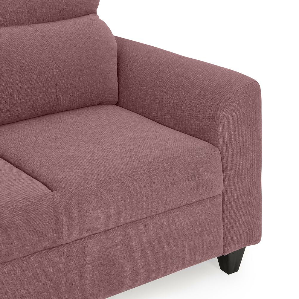 Zivo Plus Dusky Pink Fabric Sofa Set 3 Seater Sofa with Lounger - Image 9